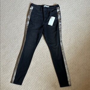 Athleta Black and Silver Women's Jeans